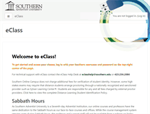 Tablet Screenshot of eclass.e.southern.edu